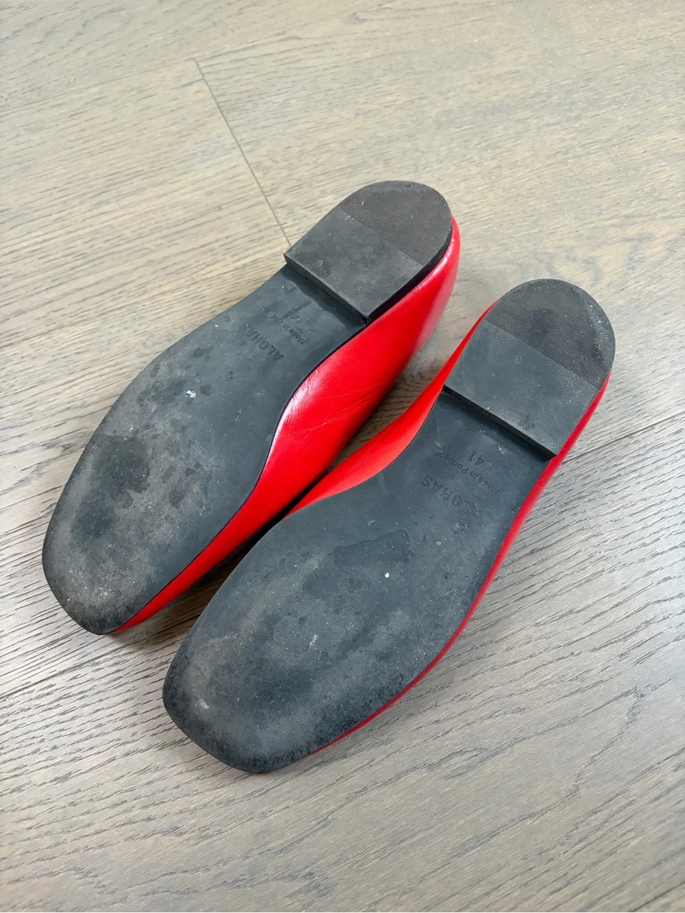 ALOHAS Edie Leather Ballet Flat in Red Size 41 Euro
